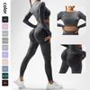 Women's Peach Cross-Border Fitness Suit: Quick-Dry Running Tights & Seamless Yoga Pants