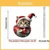 Car Pendant Christmas Tree Decor With Acrylic Cat Cartoon Design For Holiday Festive Gift