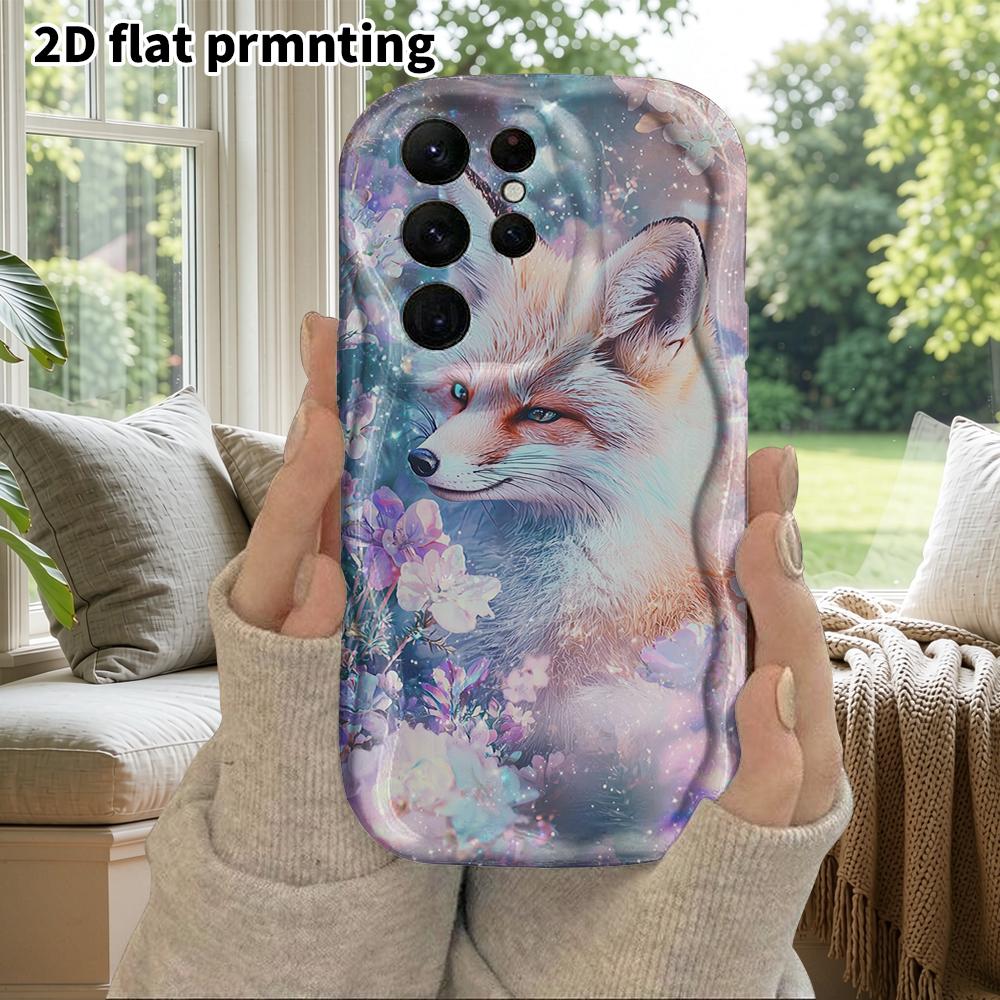 Phone Case: 2D Flat Samsung Galaxy A34 A35 M05 M06 S20 S22 S21 FE Plus 5G Protective Case, Couple Style, Holographic Fox, Christmas and Halloween Gift