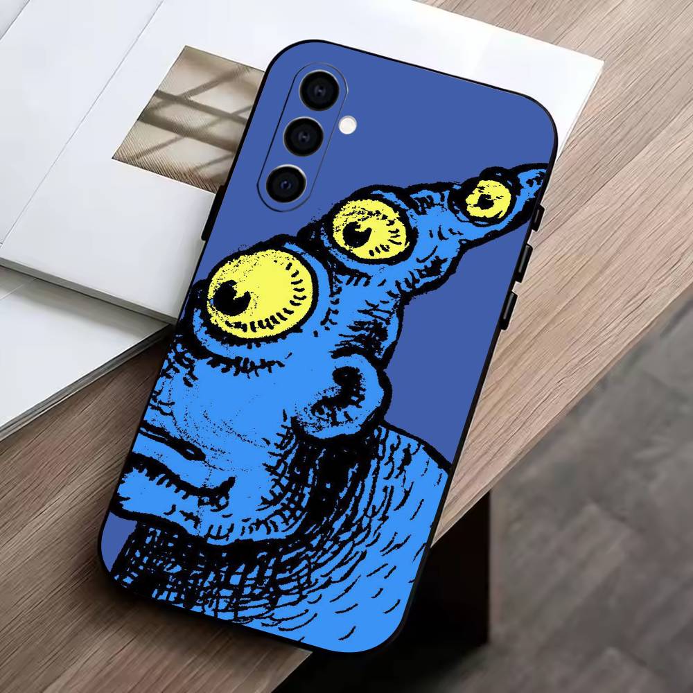 D- Funny Graffiti  Phone Case For Samsung Galaxy A73,A72,A71,A70,A53,A52,A51,Others Soft Black Cover