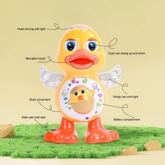 Electric Singing Dancing Animal Toy Cartoon Duck Rabbit Frog Bee Toy Toddlers Boys Girls Interactive Wiggling Animal Musical Toy