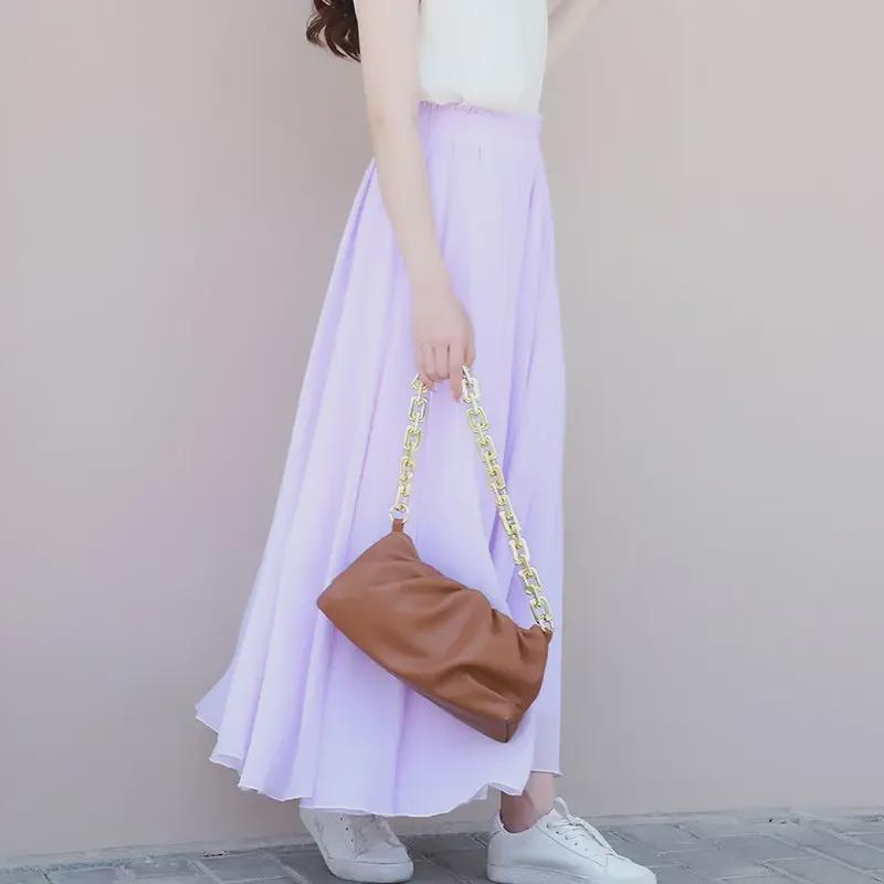 Миниатюрная белая двухслойная шифоновая юбка для пляжных танцев