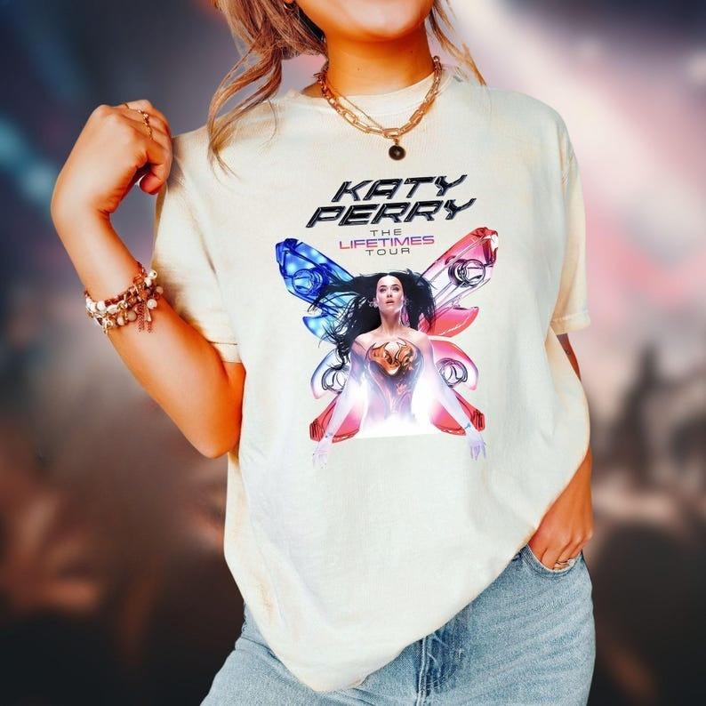 Модная футболка Katy Perry The Lifetime Tour 2026, Футболка Katy Perry, Подарок фанату Katy Perry, Мерч Katy Perry, Футболка с принтом Katy Perry