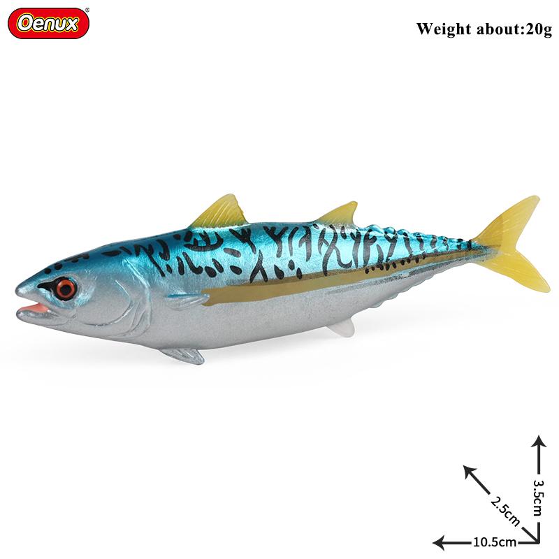 Oenux Модель Морская жизнь Рыба-клоун Лосось Окунь Морское Океаническое Животное Фигурки ПВХ Высокое Качество Образование Миниатюра Пляж Детская Игрушка