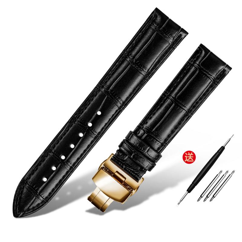 Браслет из натуральной кожи 16 мм, 18 мм, 20 мм, 22 мм, ремешок для часов ro-lex tissot, бамбуковый синий зеленый ремешок для наручных часов