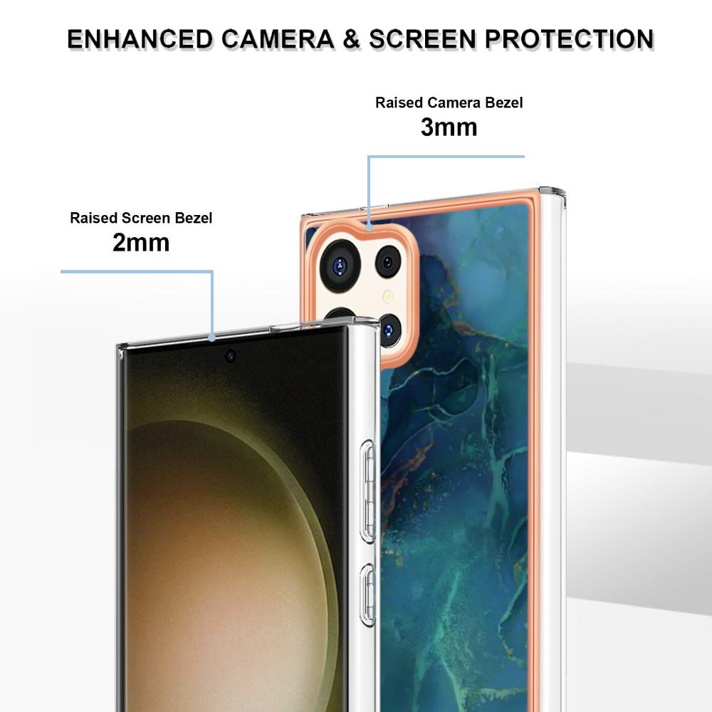 Ремешок со съемной пряжкой из зеленого мрамора, кольцо против падения или мягкий чехол для телефона с гладким дизайном для Samsung iPhone Redmi Oppo Moto Honor Google Sony...