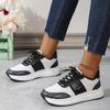 2024 Women's Spring New PU Leather Fashion Lace Up Sneakers Casual Brand Designer Thick Sole Anti-Slip Women's Vulcanized Shoes