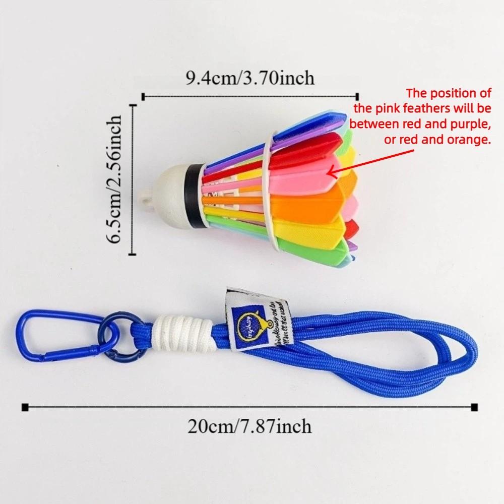 Rainbow Color Badminton Bag Pendant Creative 3D Printing Keyring Badminton Enthusiast