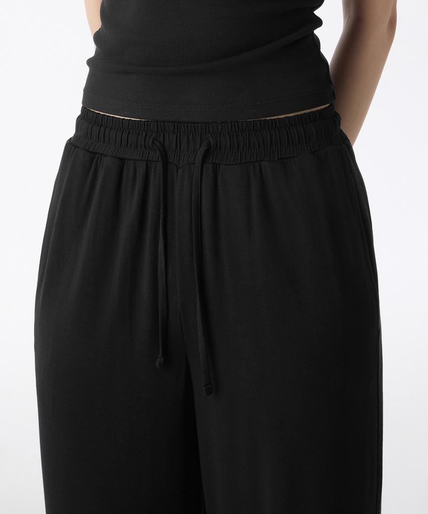 MUSINSA STANDARD WOMAN Women'S Jersey Wide Lounge Pants [Black]