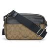 Used Shoulder Bag F50715 Signature leather/PVC Black Brown