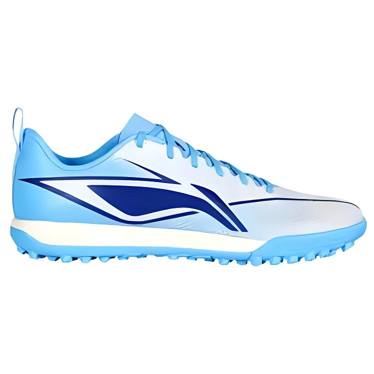 Li Ning Искусственный газон Амортизация Скольжение Устойчивость к истиранию Футбольные бутсы Мужские Флуоресцентный небесно-голубой YSTV011-5