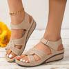Plus Size Fashion Wedge Sandals Women Summer  Casual Platform Walking Sandalias Mujer Comfortable Non Slip Beach Shoes Woman