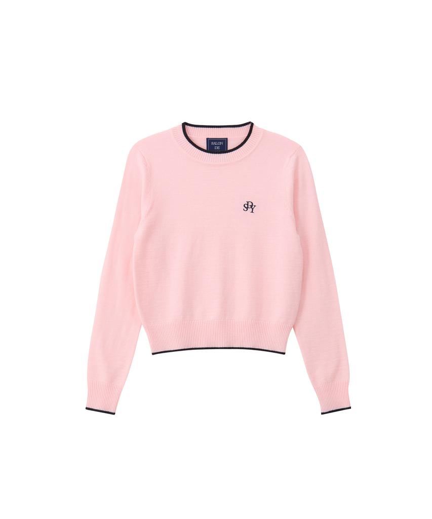 SALON DE YOHN Logo Basic Knit_ Pink