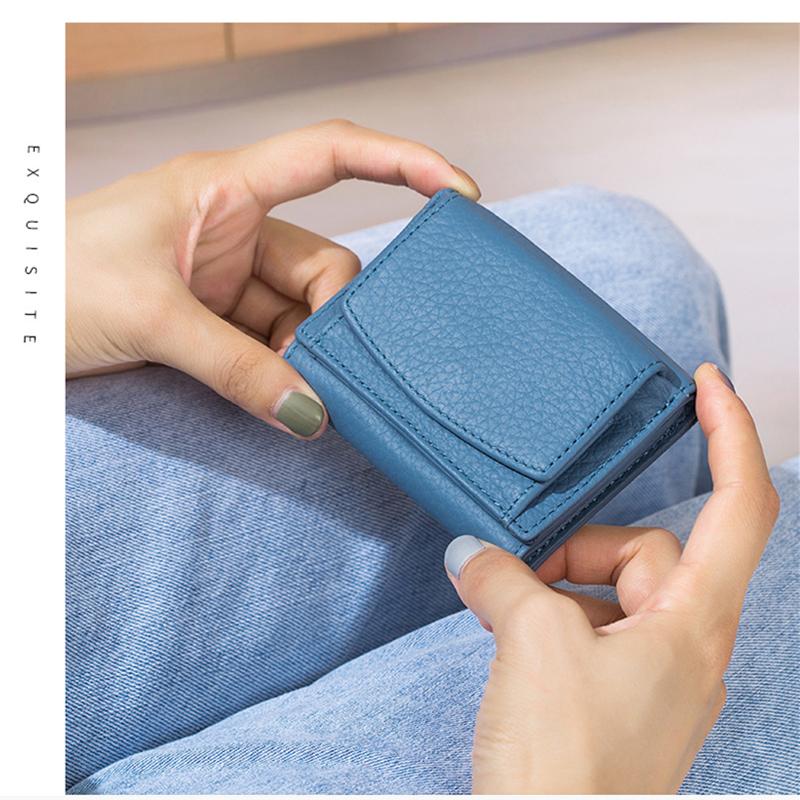 Кожаный кошелек с блокировкой RFID, держатель для кредитных карт, кошелек, чехол для денег, карман для монет для мужчин и женщин, модная сумка 2023 г.