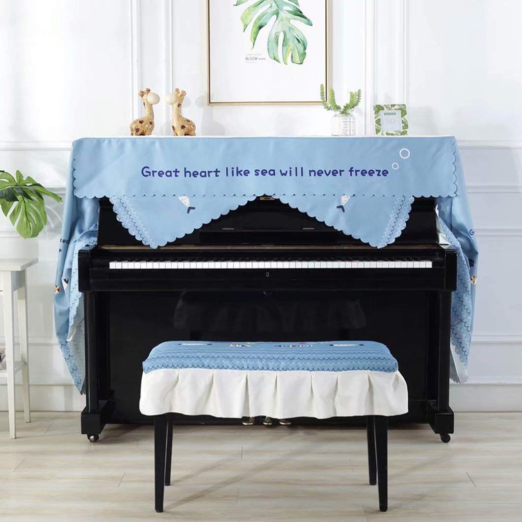 HIMENO Full Piano Dust Cover, Nordic Fish Design