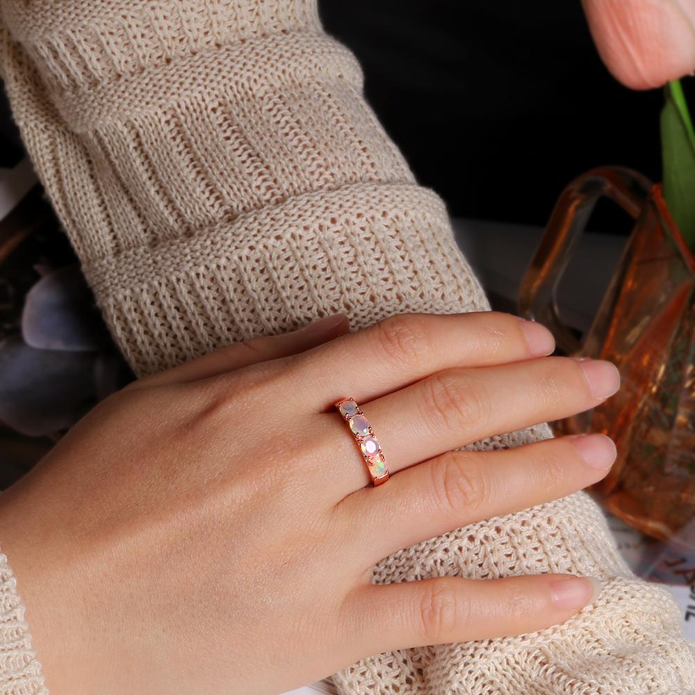 Классический дизайн, кольцо с натуральным опалом, великолепные модные женские украшения из стерлингового серебра 925 пробы, подарок на годовщину и день рождения