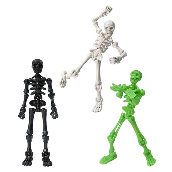 Пластиковая фигурка скелета с 3D-печатью, с подвижными суставами, коллекционная фигурка для украшения рабочего стола