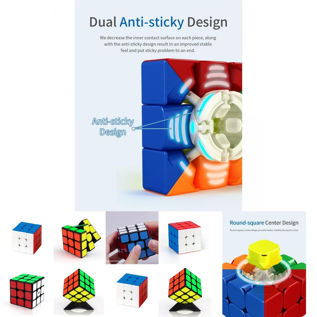 Профессиональный магнитный кубик 3x3 для соревнований в магнитных радужном и черном цветах