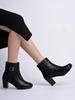 Shoetopia Женские короткие ботильоны на массивном каблуке с нескользящей подошвой, удобные модные ботильоны на щиколотку | Мягкая амортизирующая подошва | Для повседневной носки, вечеринок и зимы