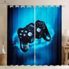 Gaming Room Window Curtains Cool Game Controller Pattern Printing Living Room Bedroom Gaming Decoration Curtains Home Decoration