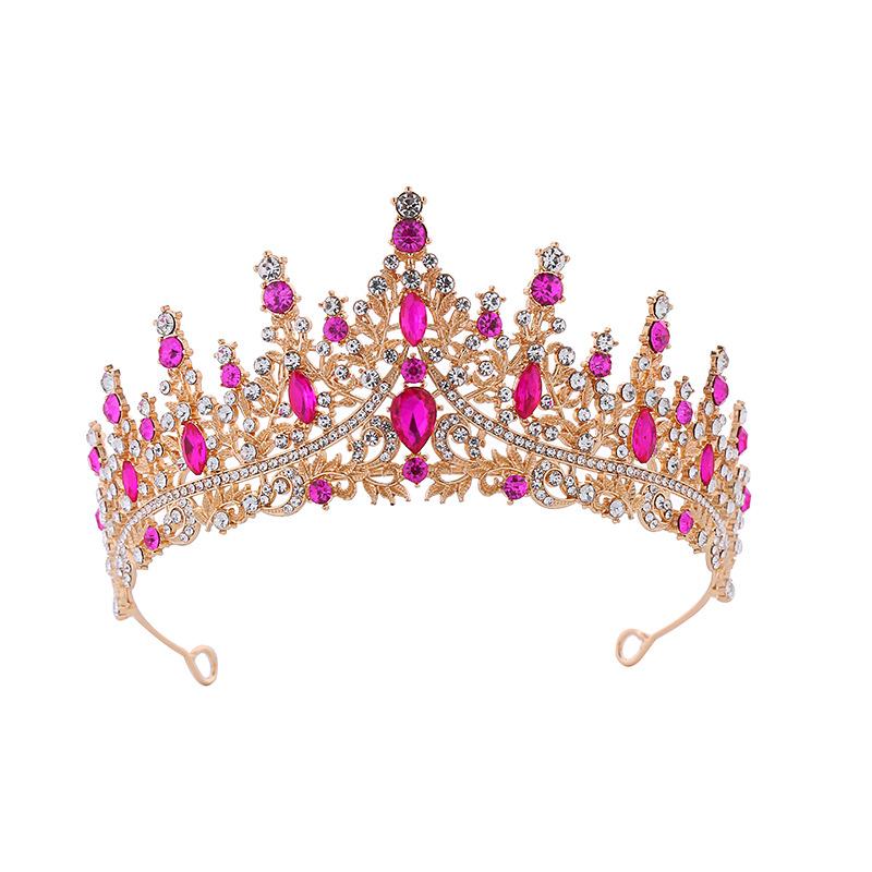 Свадебный головной убор с короной, аксессуары для волос из сплава, повязка на голову ручной работы со стразами, корона на день рождения, вечерние свадебные аксессуары