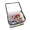 Fire Resistant Battery Organizer Pouch Carrying Handle Zipper System Safe Storage Solution For Models