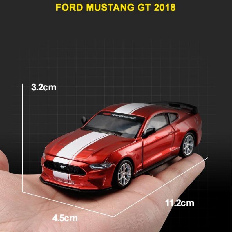 Масштаб 1/42 2018 Ford Mustang GT Super Racing в сборе, игрушечный автомобиль из сплава, литая под давлением металлическая коллекция, подарочные игрушки с коробкой
