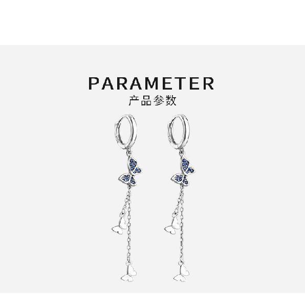 Оптовая продажа, модные очаровательные серьги-кольца из серебра 925 пробы, минималистичные бриллиантовые серьги-кольца с эффектом бабочки для женщин, унисекс, ювелирные изделия для вечеринок