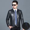 Мужские куртки из натуральной кожи Мужские кожаные куртки с лацканами Свободные деловые повседневные мужские куртки Одежда из овчины для пап