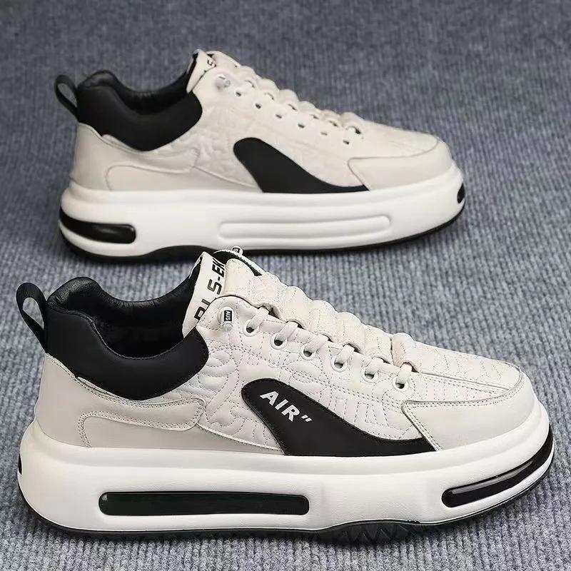 Модные мужские повседневные кроссовки, роскошные кроссовки для мужчин, амортизирующие нескользящие кроссовки, кожаные брендовые мужские туфли Zapatos Hombr