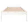 VidaXL Cadre de lit Blanc Bois massif 90x190 cm Simple 809983