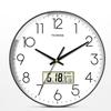 Timess 30см Бесшумные кварцевые настенные часы с календарем и термометром (без сверления)