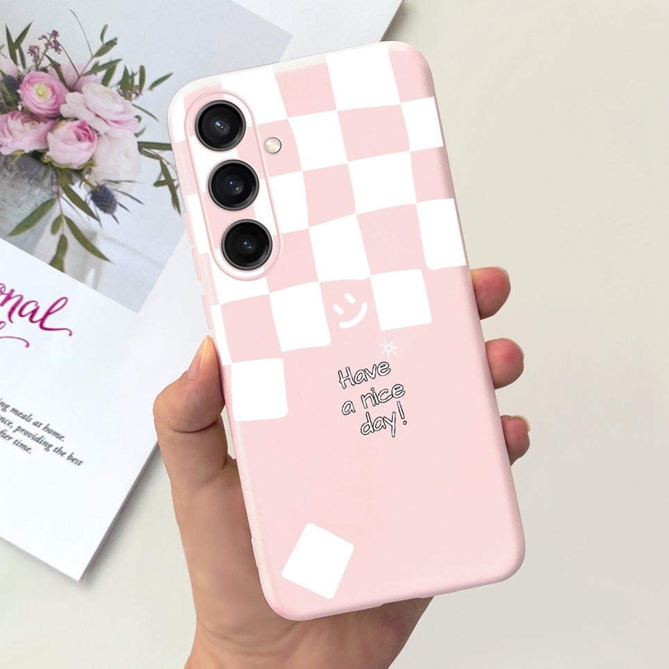 Для чехла Samsung Galaxy A35 A25 2023 5G Case SM-A356B SM-A256B Черный Кот Ночь Луны Модный Coque Etui Матовый Силиконовый Корпус