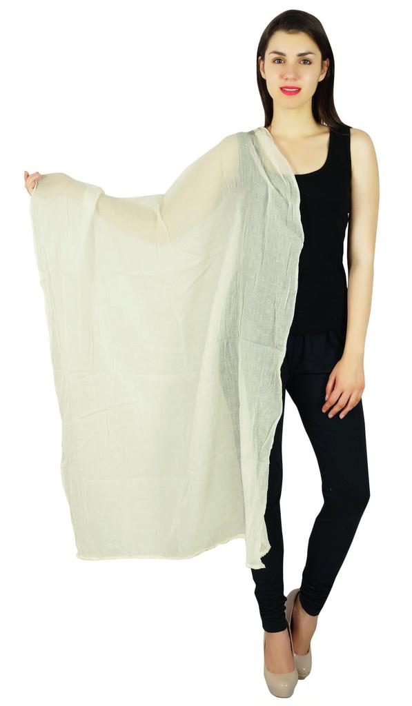 Мода Шея Chunni Длинные Dupatta Твердые Хлопчатобумажные Женщины Wrap Шарфы Хиджаб
