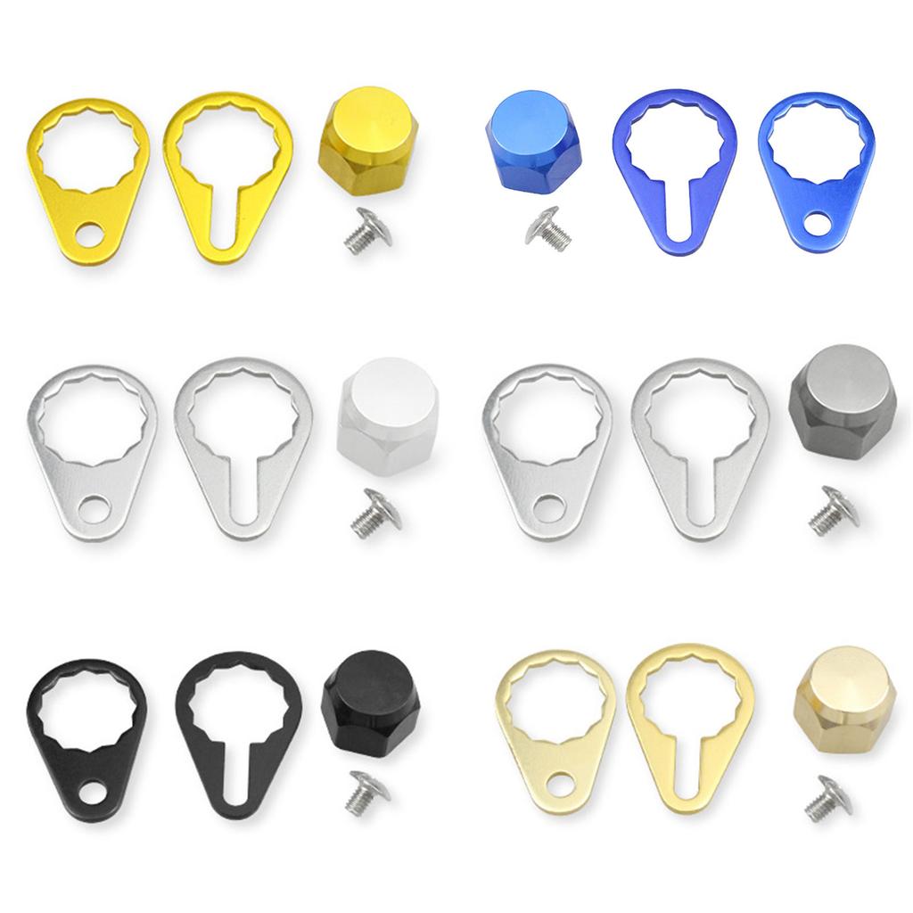 Комплект фиксирующих пластин для ручки рыболовной катушки, колпачки для винтов и гаек, фиксирующая пластина из алюминиевого сплава, крышка подшипника