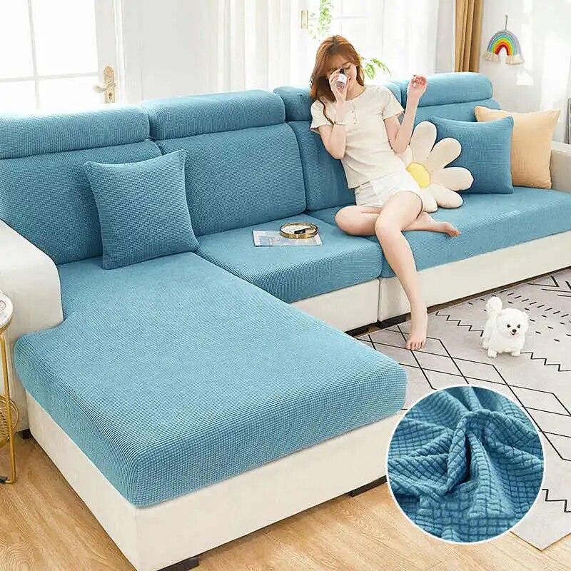 Жаккардовый чехол для дивана для гостиной, эластичный моющийся съемный чехол для дивана, универсальный чехол для сиденья 1/2/3/4