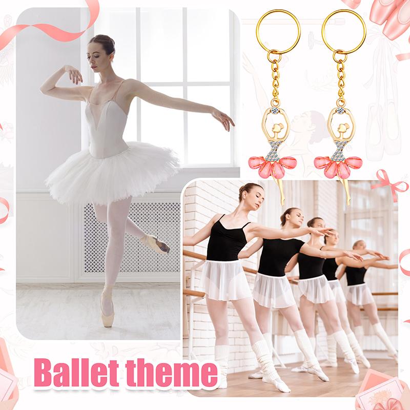 10 Наборов Гостевых Подарков, Включая Брелоки Балерины, Бирки «Спасибо», Белые Мешочки из Органзы для Подарков на Детский Праздник