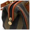 Auth FENDI Pecan Stripe Boston Bag 2Way Brown PVC Canvas Women’s fe8833ss