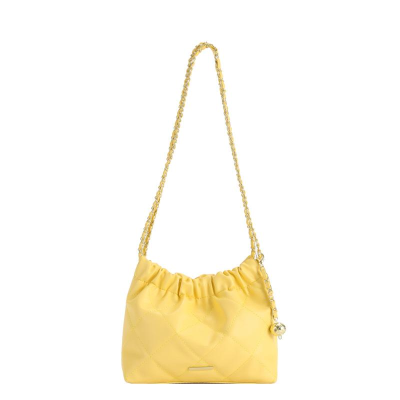 Rhombus chain bag autumn new niche simple bucket bag fashion shoulder messenger bag