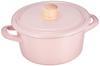 Fuji Enamel Double Handed Pot Casserole 18cm Ash Pink IH Compatible Enamel Cotton Series CTN-18W.AP