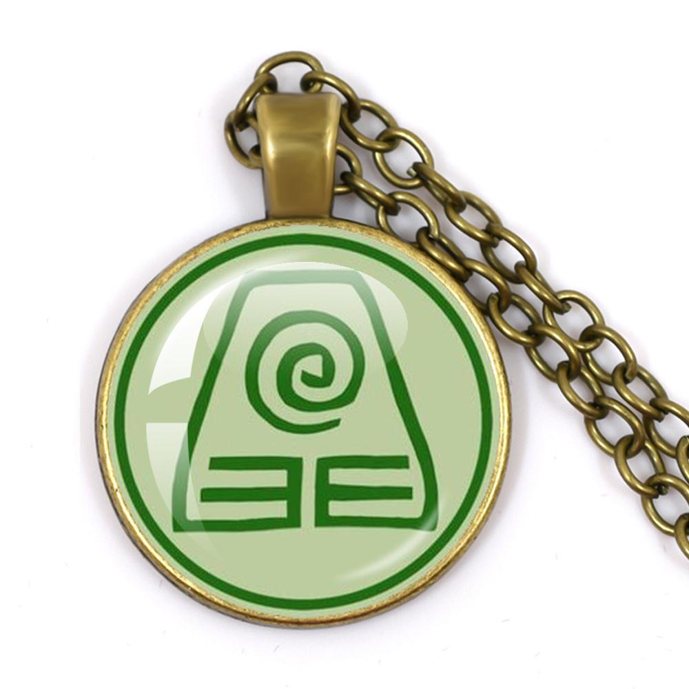 Anime The Last Airbender Fire And Water Tribe Elements Of Water Earth Fire And Air Dome Glass Cabochon Necklace Gift