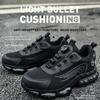 Rotating Button Safety Shoes Men For Work Sneakers Shoes Anti Smash Puncture-Proof Protective Men Shoes Steel Toe Work Boots