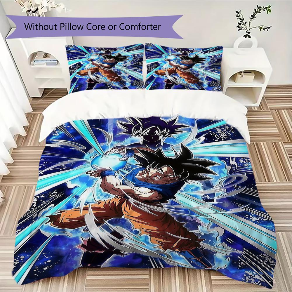 Son Goku Anime 3pcs Duvet Cover Set, Digital Print Bedding, No Core, Soft Children's Bedroom Gift -HYQ29