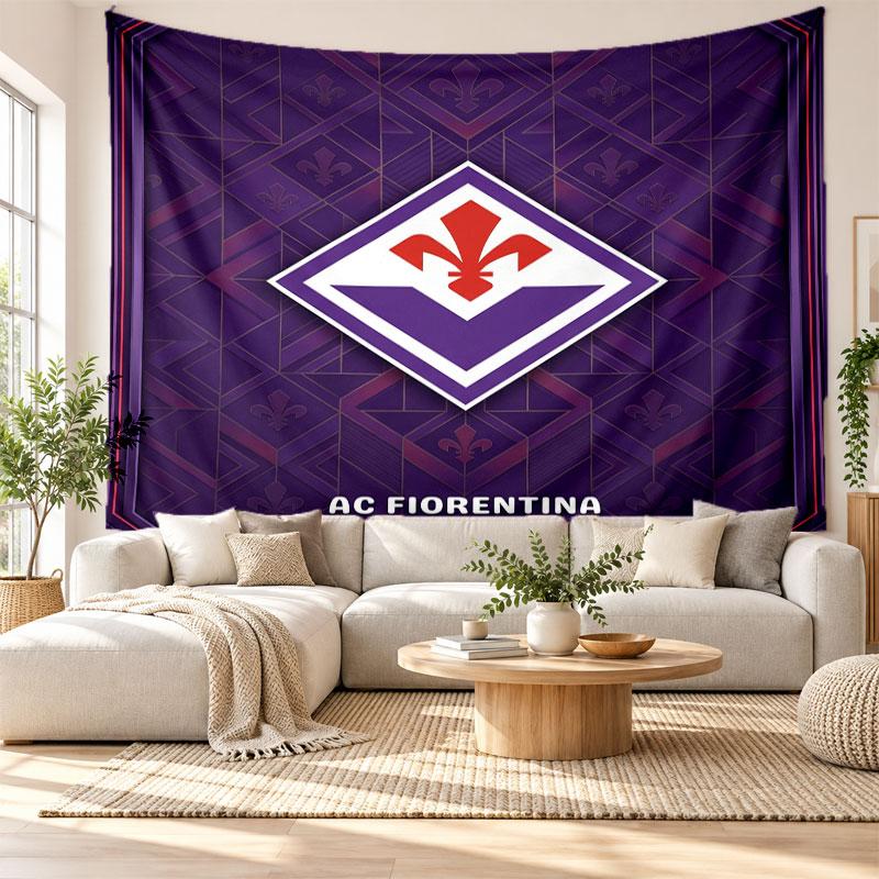 Fiorentina FC Wall Tapestry, Soft Fabric Wall Hanging, Decorative Backdrop For Bedroom Home Wall Art
