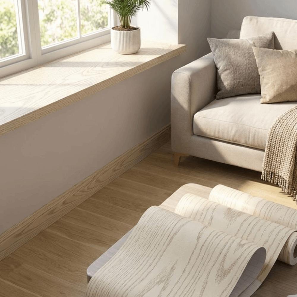 Thickened Wood Grain Window Sill Sticker Removable Wood Grain Wallpaper Window Sill Patch
