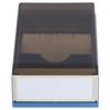 KW-trio Index Card Holder Blue Large Capacity Convenient Practical Storage Box for Office