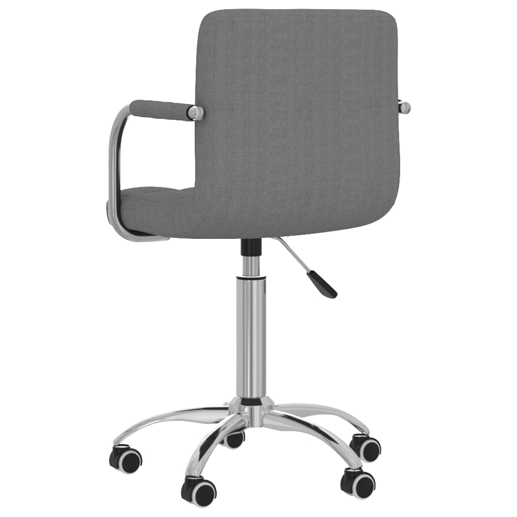 Dining Chair Swivel Light Grey Fabric