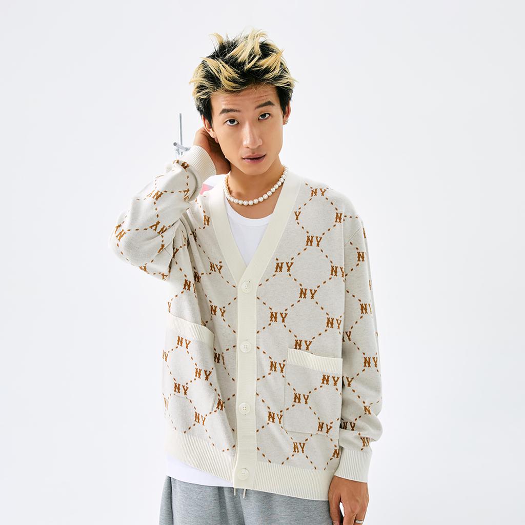 MLB MONOGRAM 24FW Knitwear Unisex White 3AKCM0144-50CRS