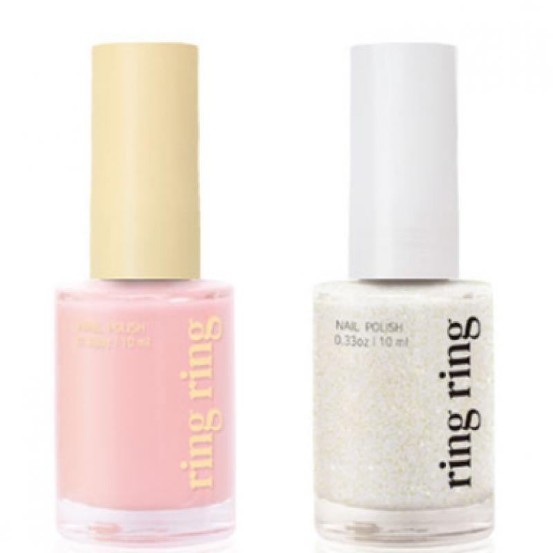 Daiso Ring Glitter Nail 10ml Sparkling Pink