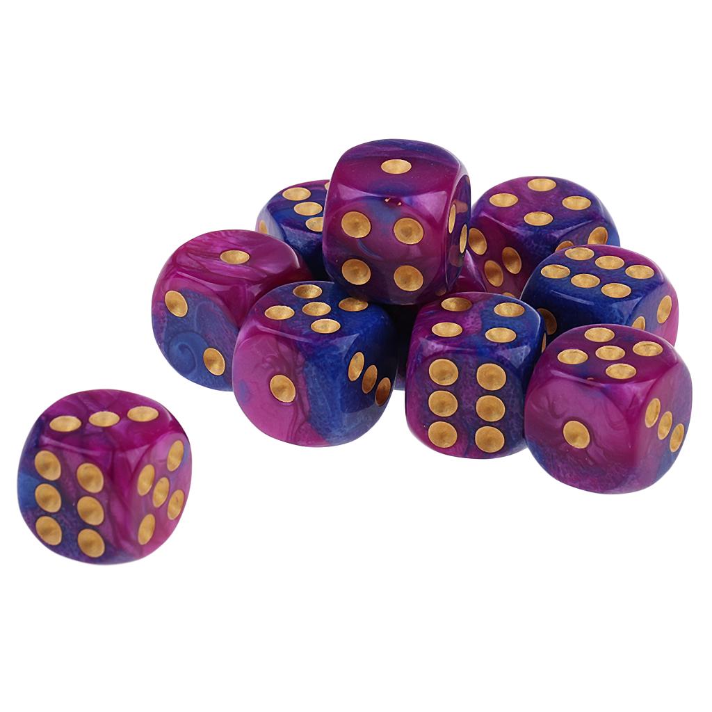 10x Set D6 Six-sided for DND Bar Dancing Party Drinking Supplies